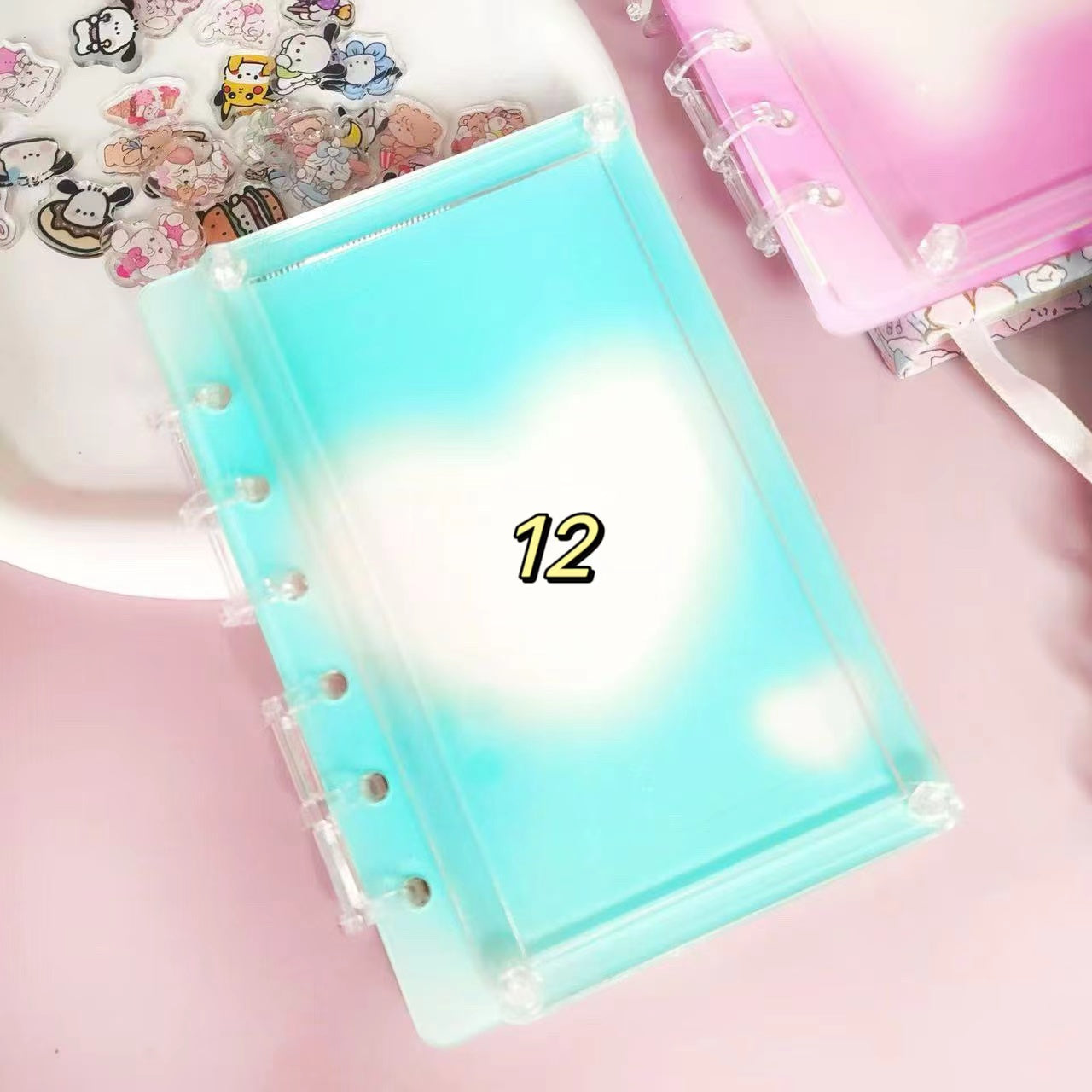 【HHH】Gradient Shaker Acrylic Notebook A5/A7( with Paper)