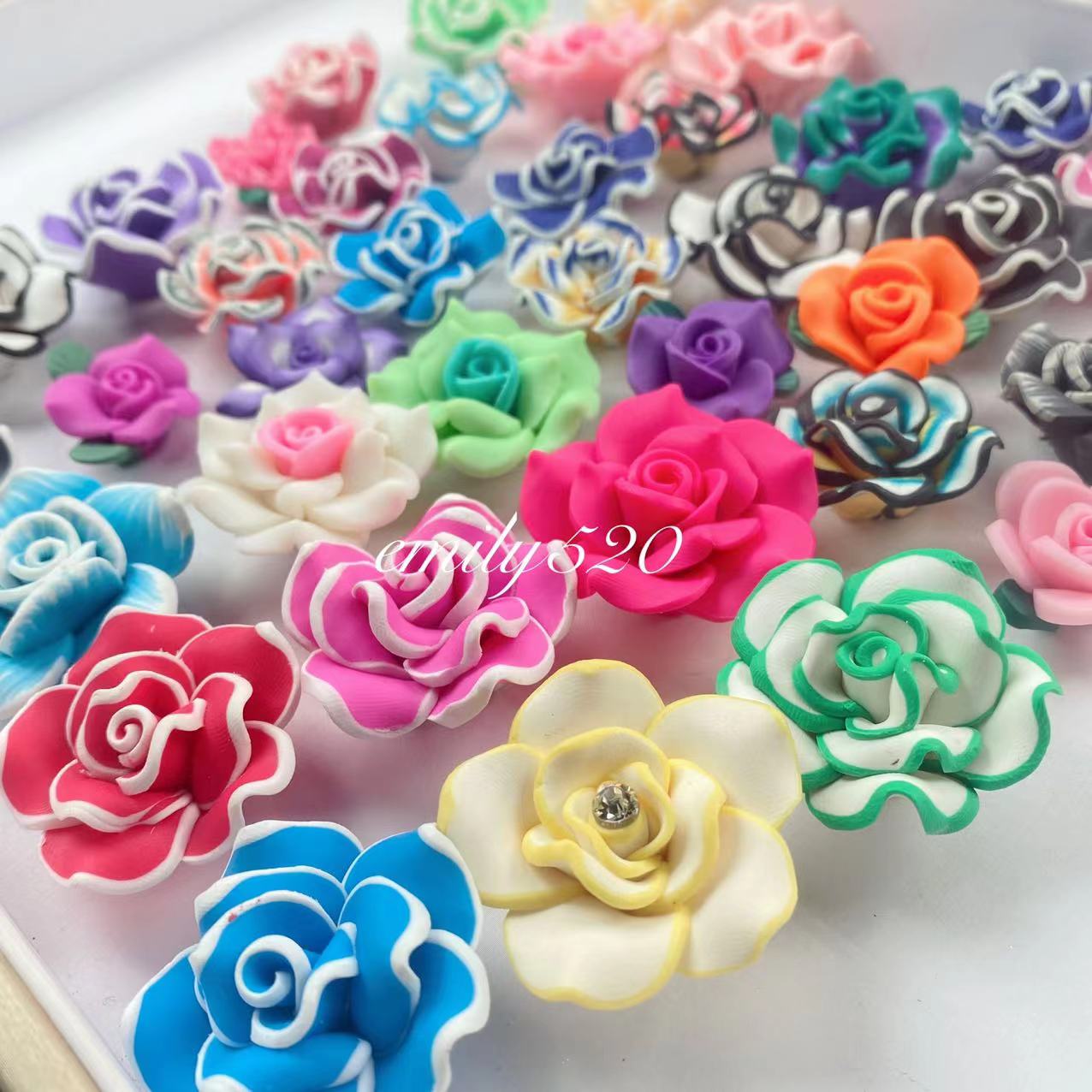【U001】❤️🔥Restock❤️🔥3D Flower For Pens/Keychain/DIY