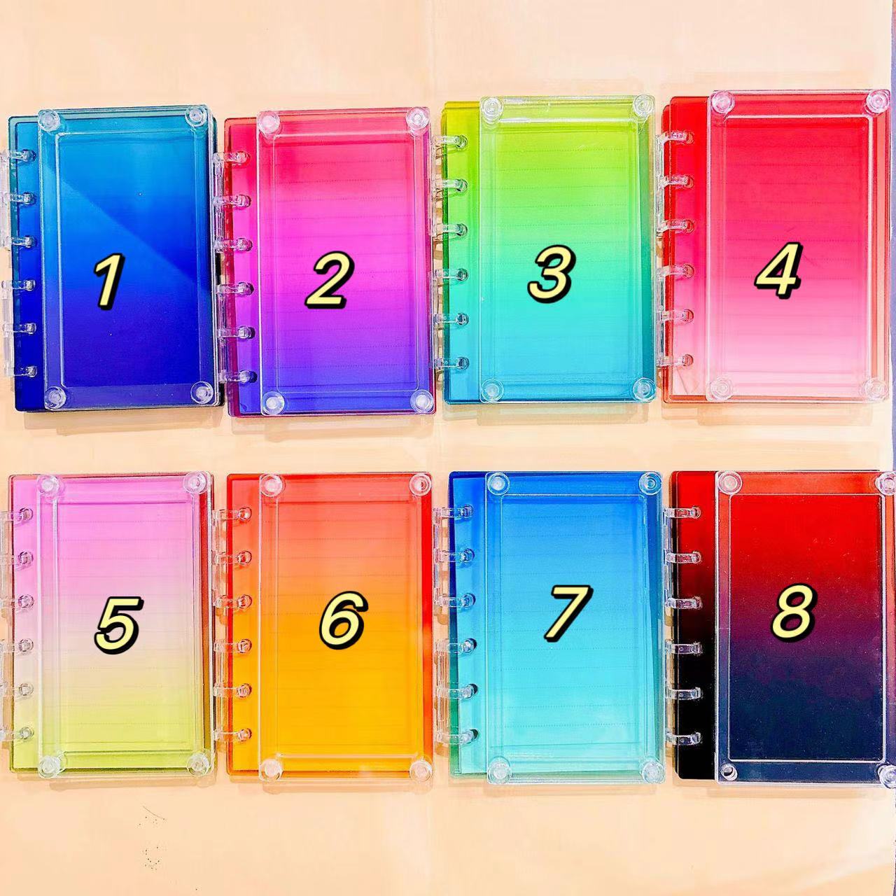 【HHH】Gradient Shaker Acrylic Notebook A5/A7( with Paper)