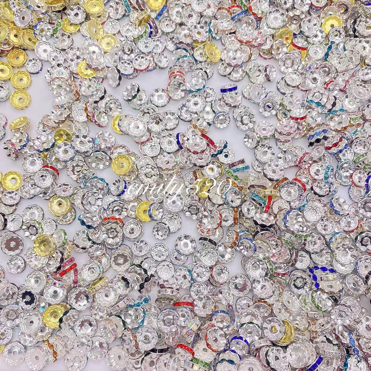 γC287γπ9-12 MM Metal Wave Spacer Beads