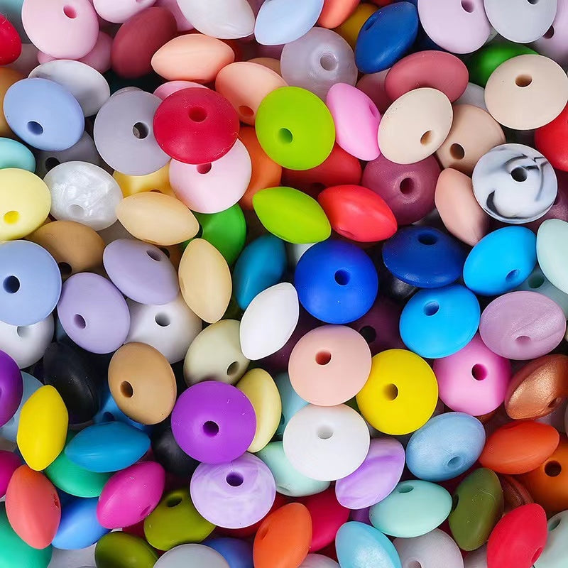【U002】☀️12 mm Silicon beads 22 colors mixed for diy