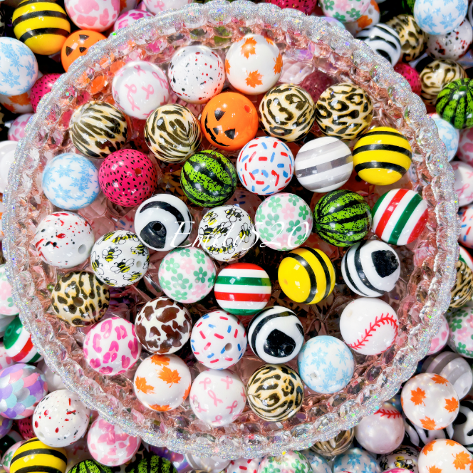 【C358】⭐ High Qulity Acrylic Beads 20 MM Mixed