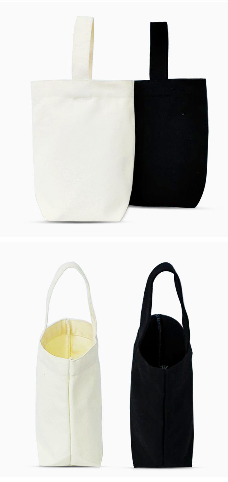 Bucket shaped canvas bag made of pure cotton for DIY