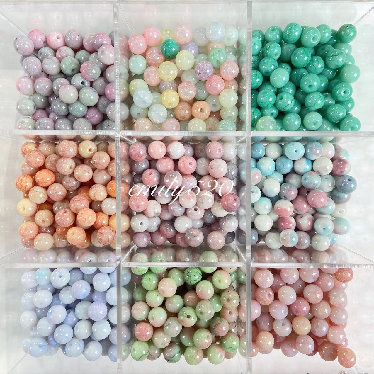 【C251】🌖9 Colors Galss Beads (High Qulity)