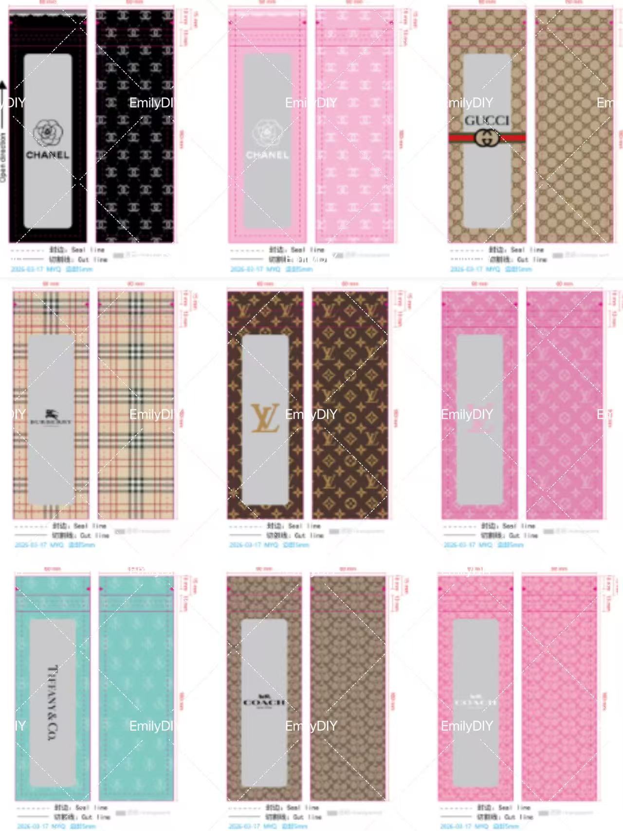 【SSS】👑 laser plastic digital printing pen case, thick and high-quality