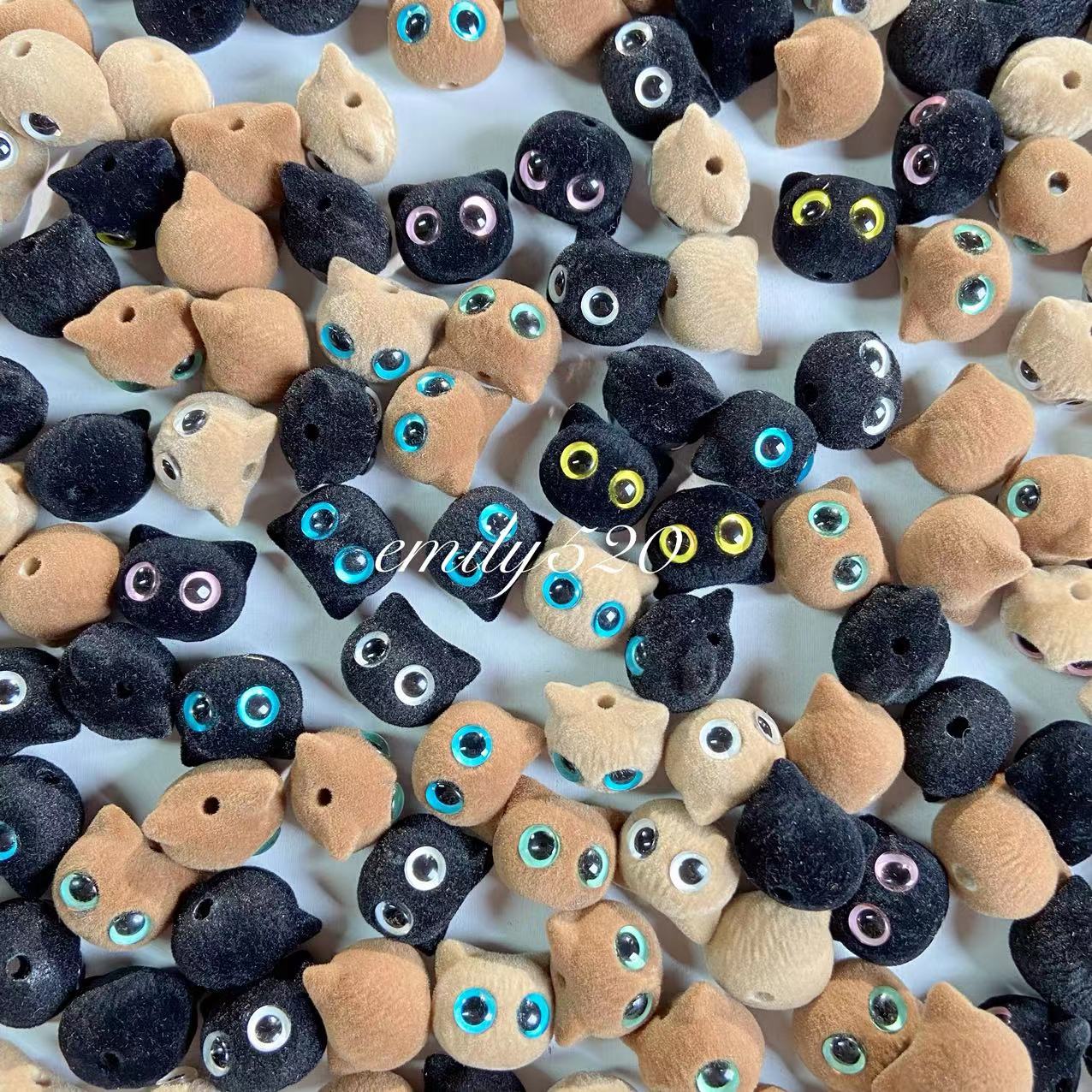 【C250】😺Velvet Cat Beads 19*16 MM