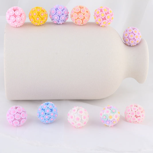 【C312】💐 Daisy Ball Of Flowers Handmade 20MM Beads