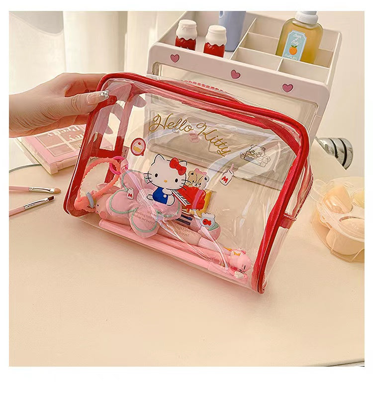 【A418】 👝 Sanrio Transparent Make Up Storage Bag