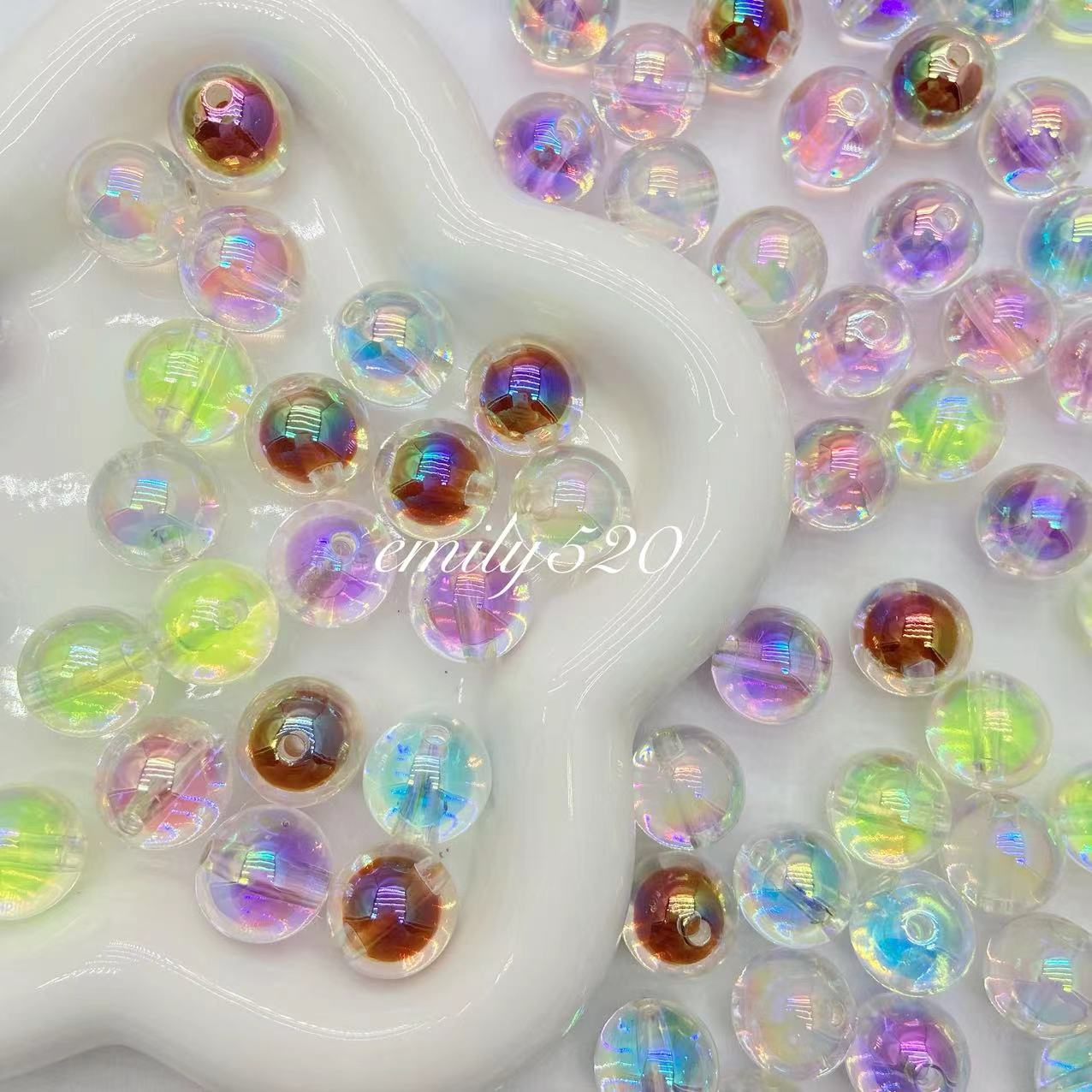 【U006】⭕Acrylic UV Beads 16MM Colors Mix