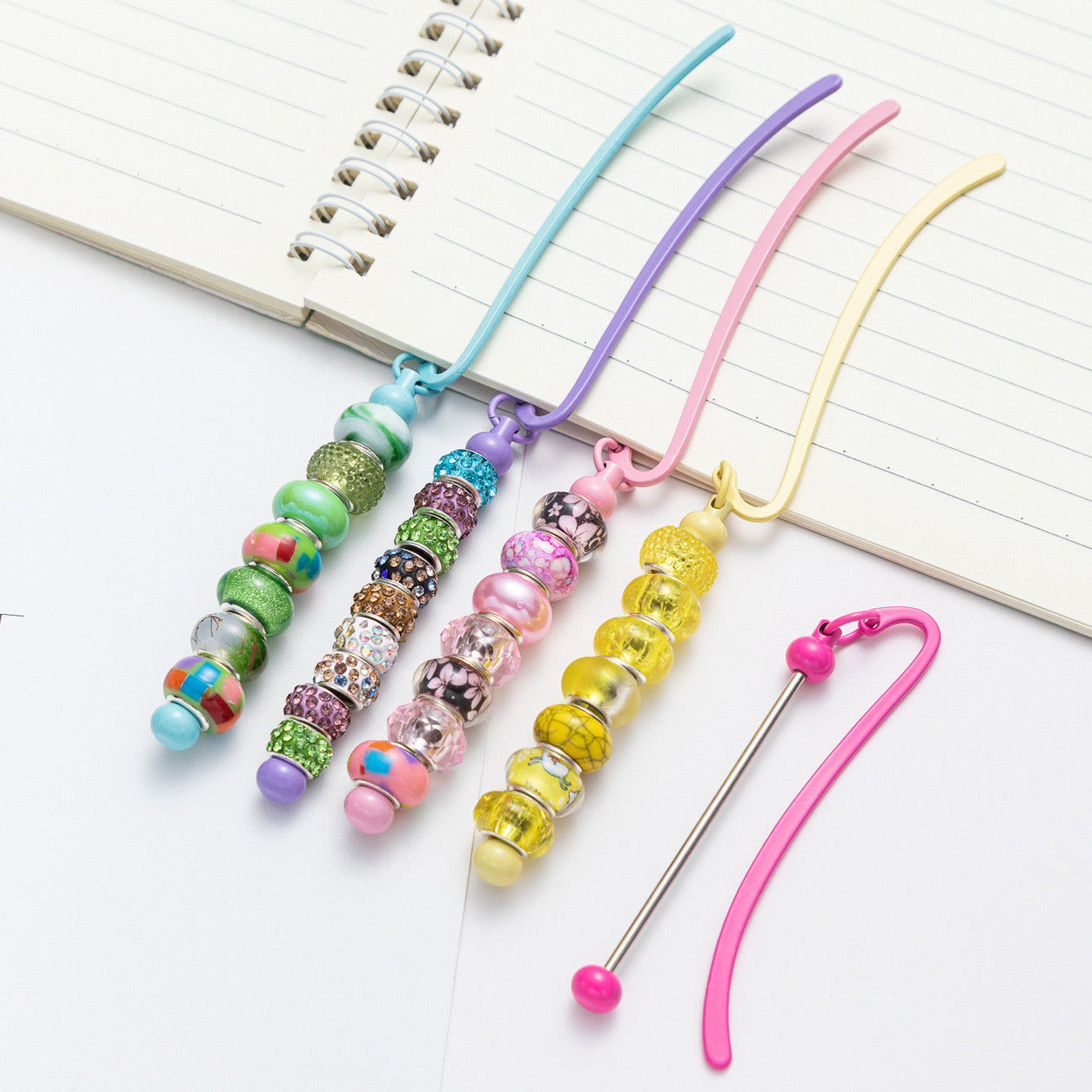 【C343】📚︎ Metal Beadable Book Marks Multiple Colors