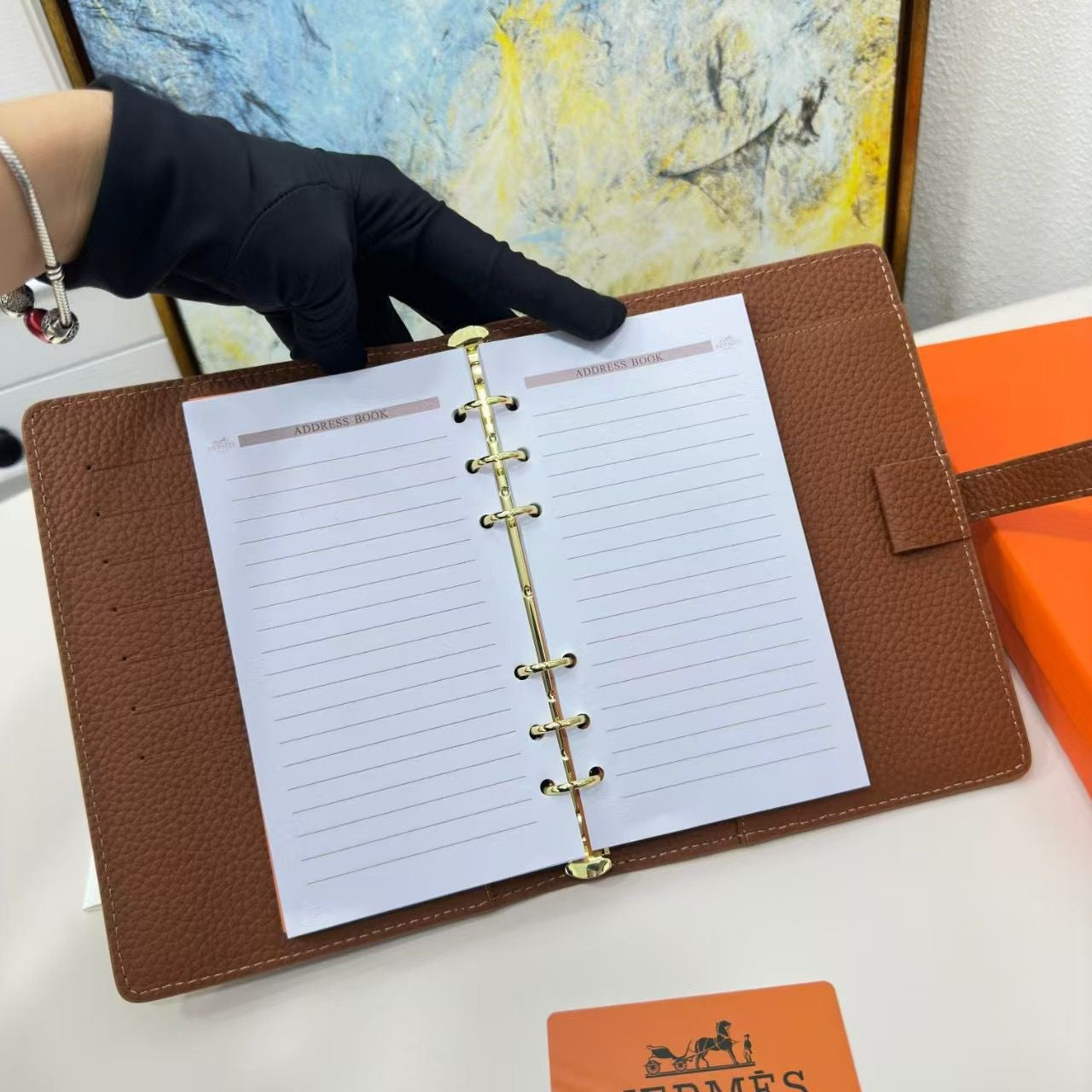 00306# HQ-Leather Hermès Planner notebooks