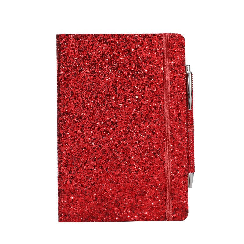 01096# A6- Glitter Strap Handbook Creative sequin notepad