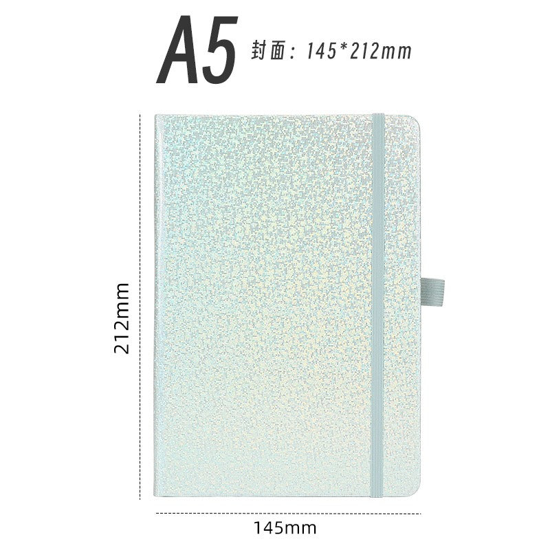 01098# A5-Glittering Laser Strap Notepad