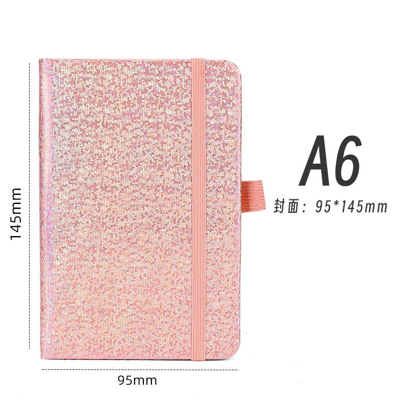 01098# A5-Glittering Laser Strap Notepad