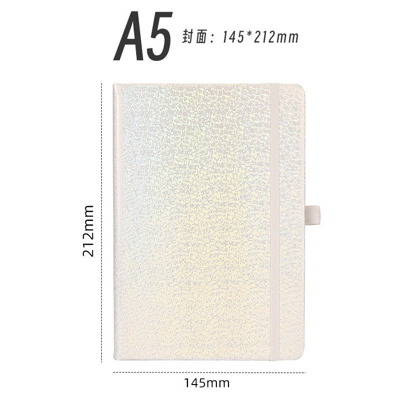 01098# A5-Glittering Laser Strap Notepad