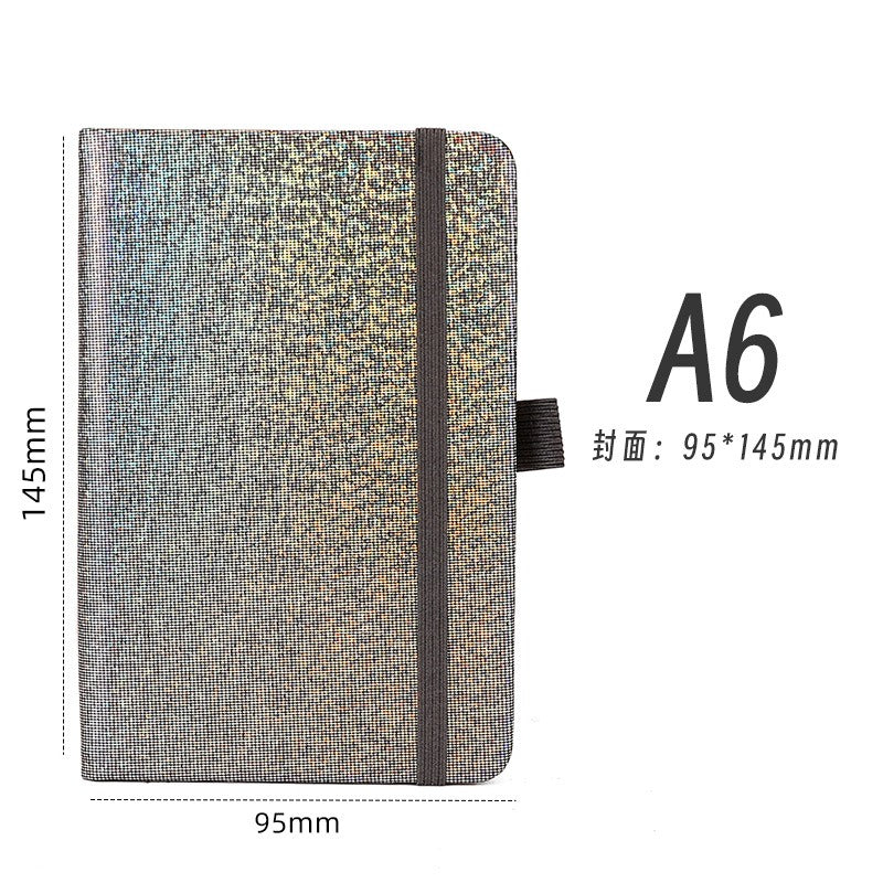 01098# A5-Glittering Laser Strap Notepad