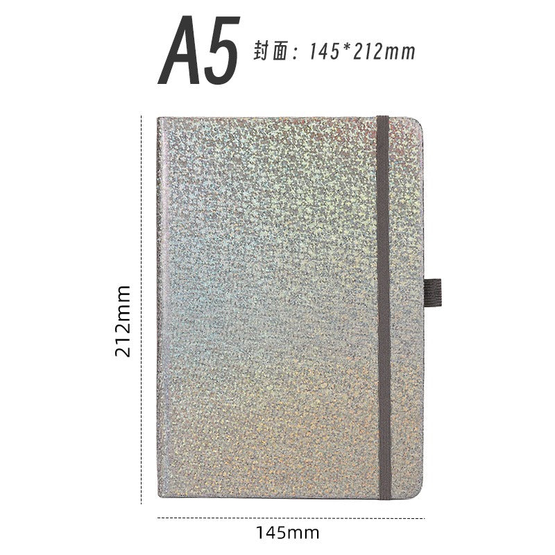 01098# A5-Glittering Laser Strap Notepad