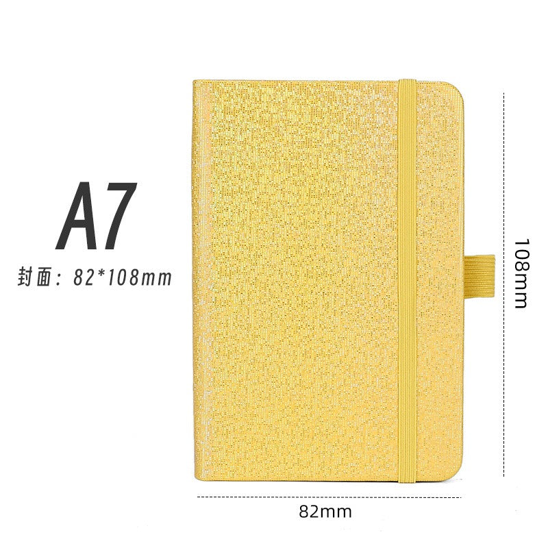 01098# A5-Glittering Laser Strap Notepad