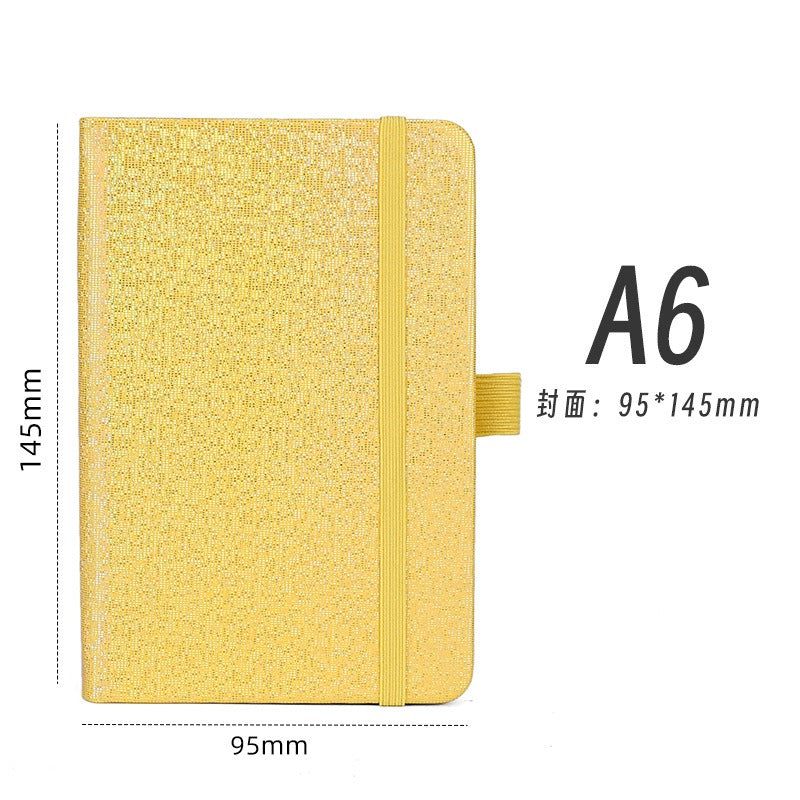 01098# A5-Glittering Laser Strap Notepad