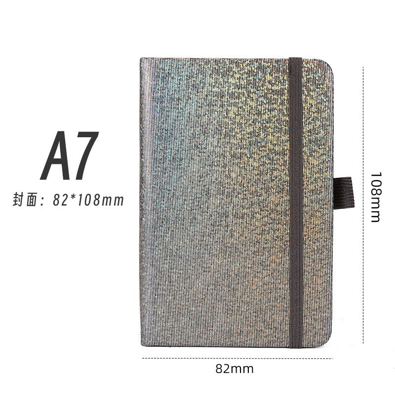 01098# A5-Glittering Laser Strap Notepad