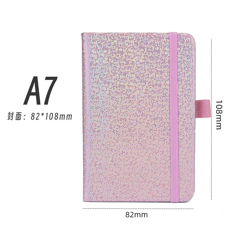 01098# A5-Glittering Laser Strap Notepad