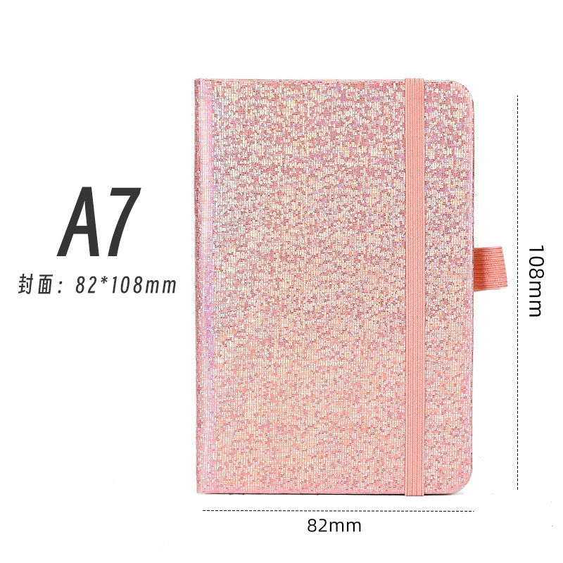 01098# A5-Glittering Laser Strap Notepad