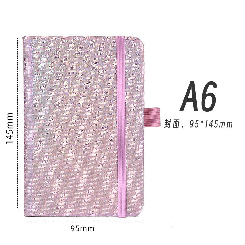 01098# A5-Glittering Laser Strap Notepad