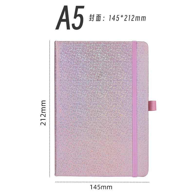 01098# A5-Glittering Laser Strap Notepad