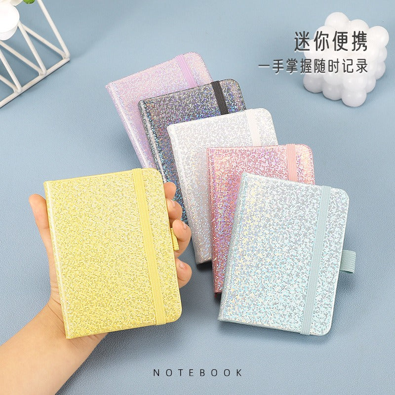 01098# A5-Glittering Laser Strap Notepad