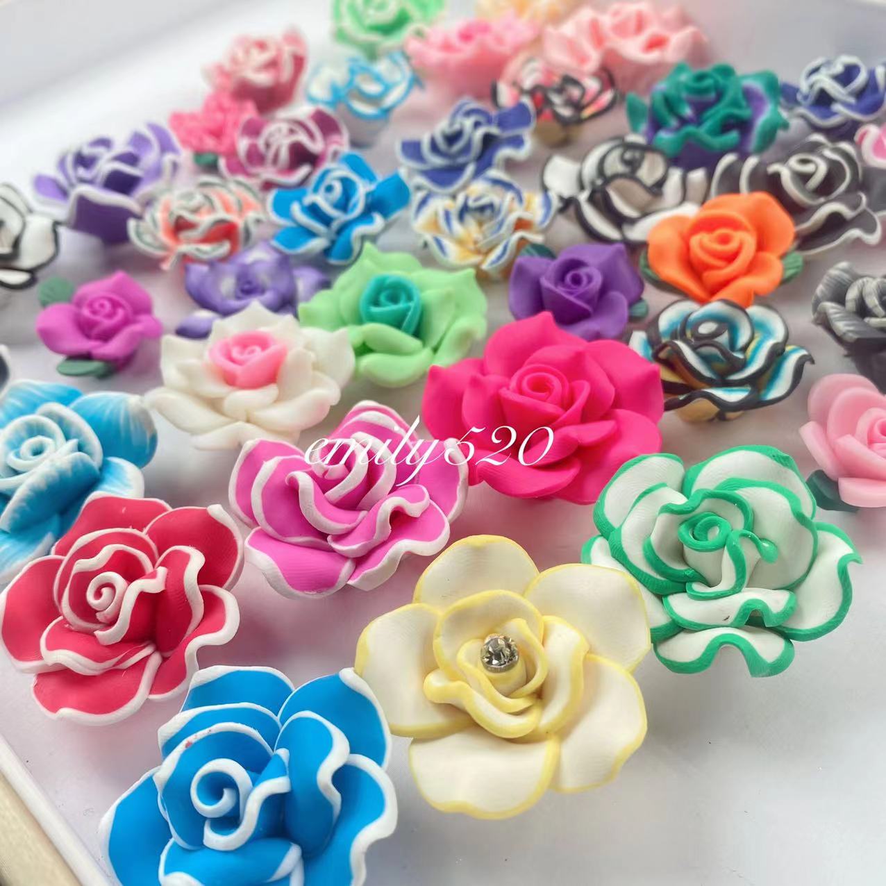 【U001】❤️‍🔥Restock❤️‍🔥3D Flower For Pens/Keychain/DIY