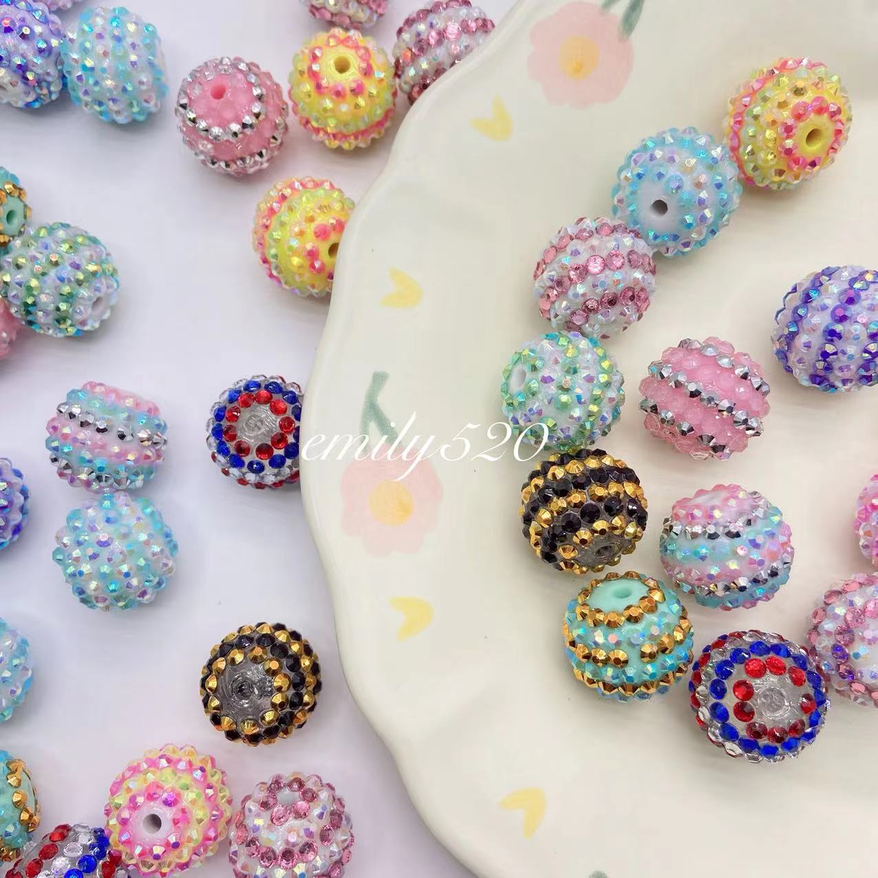 【C316】🔥Updated!✨20MM Rhinestone Beads / Handmade👍