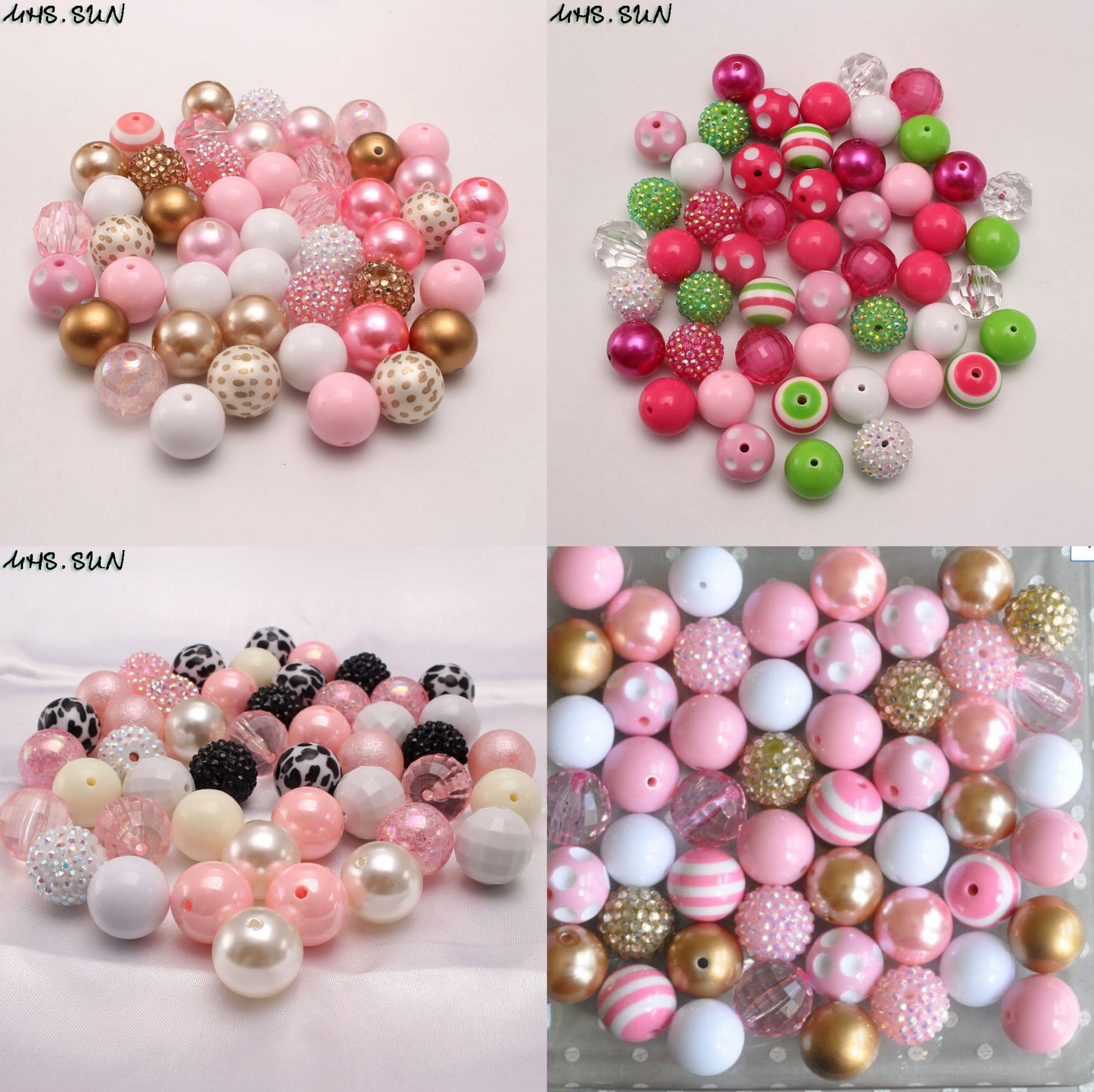 【A903】🔥10.15-Updated💮Colorful Rhinestone Beads Packed in Bag Diy Key Chain Material Bag
