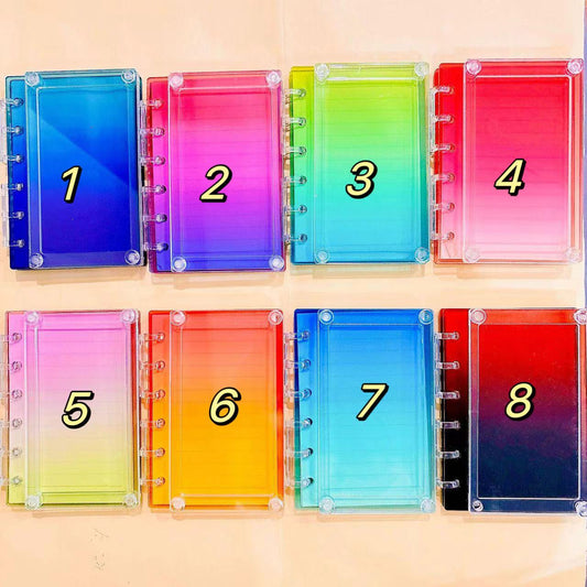 【HHH】Gradient  💎Shaker💎 Acrylic  Notebook A5/A7( with Paper)