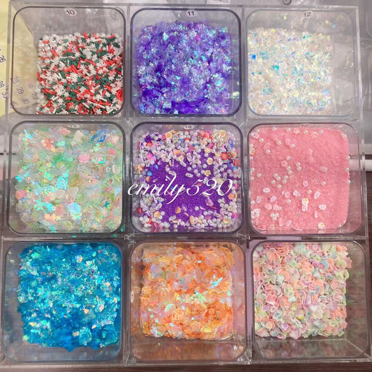 【C138】✨ Magic Powder Colorful Glitter Nail Art and Diy Accessories