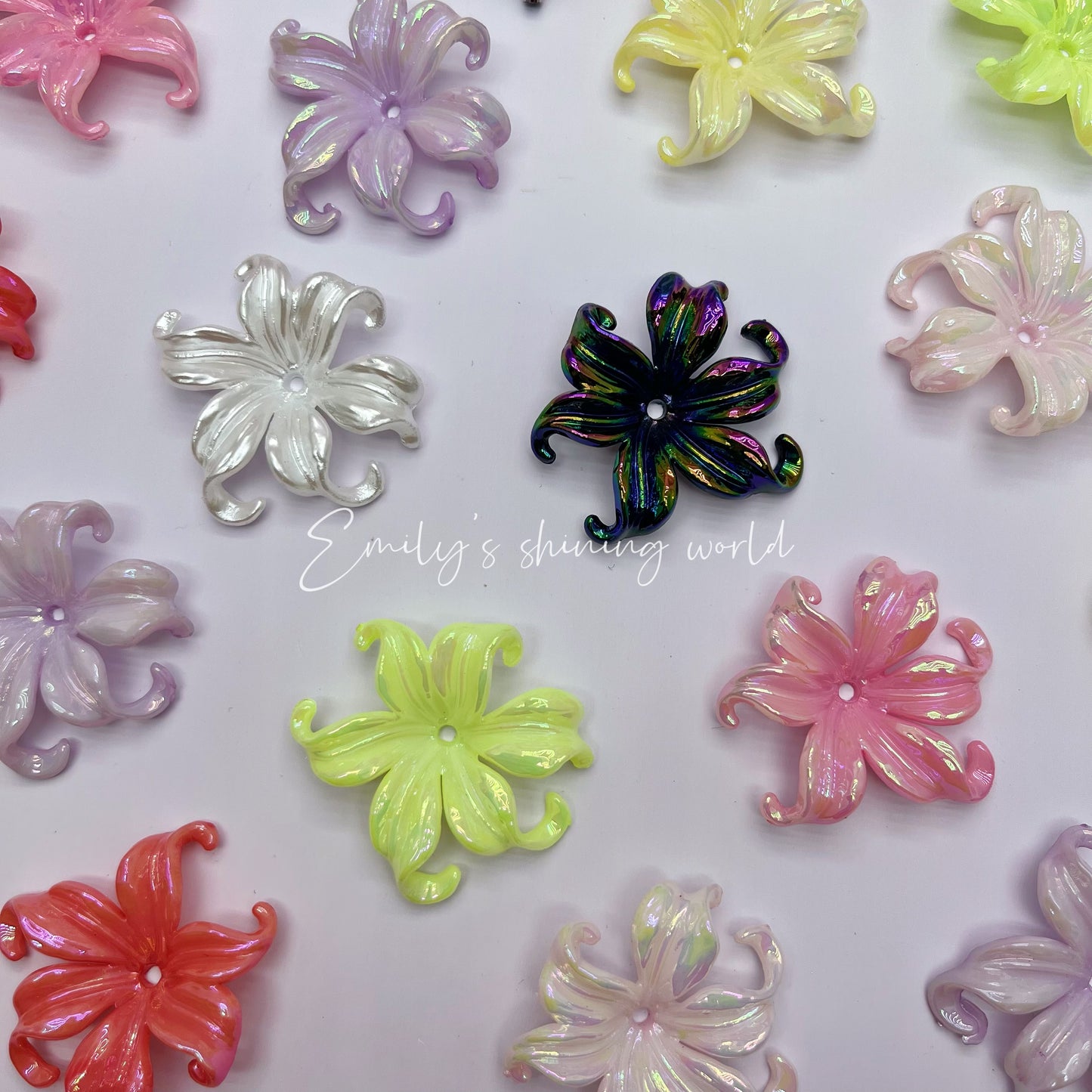 【C291】🌺 Acrylic Petal Beads 43MM