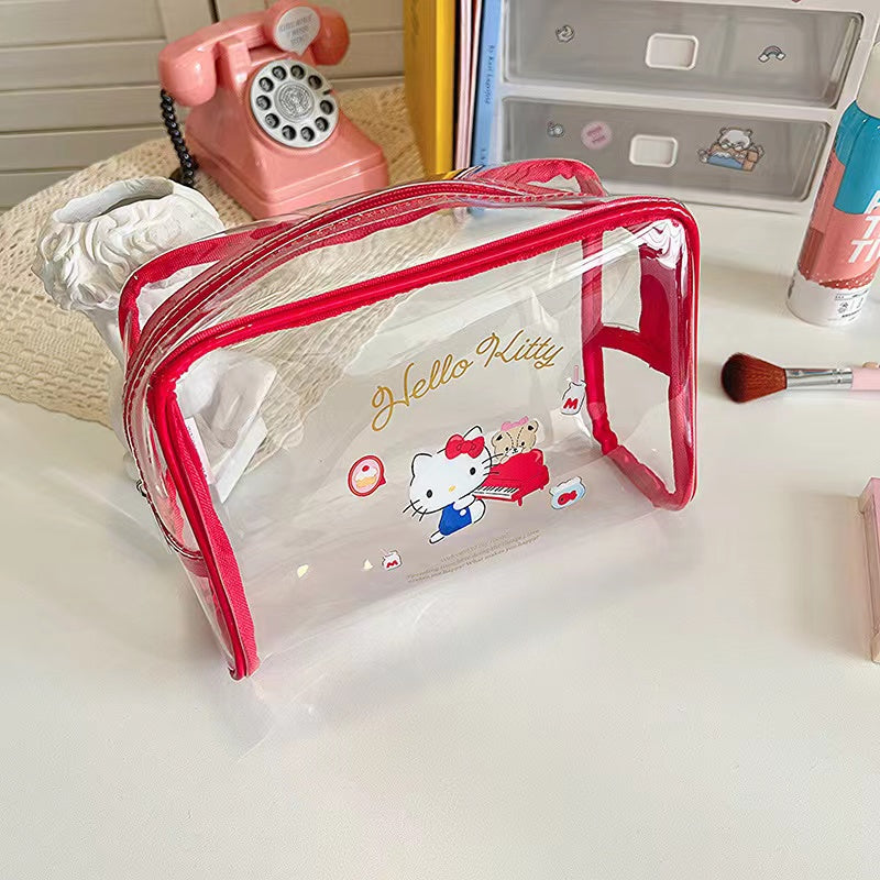【A418】 👝 Sanrio Transparent Make Up Storage Bag