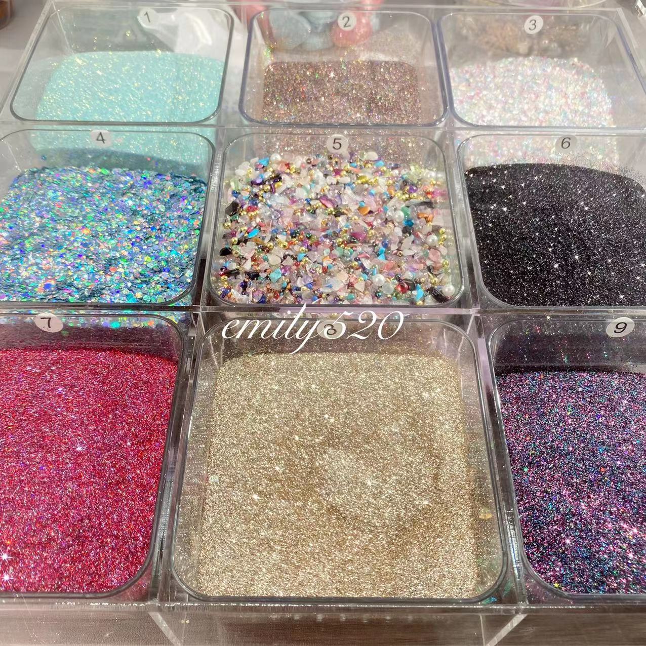 【C138】✨ Magic Powder Colorful Glitter Nail Art and Diy Accessories