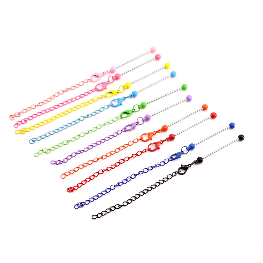 【C367】🔥7.3-Restock🔥Metal Macarone Beadable Keychian For DIY