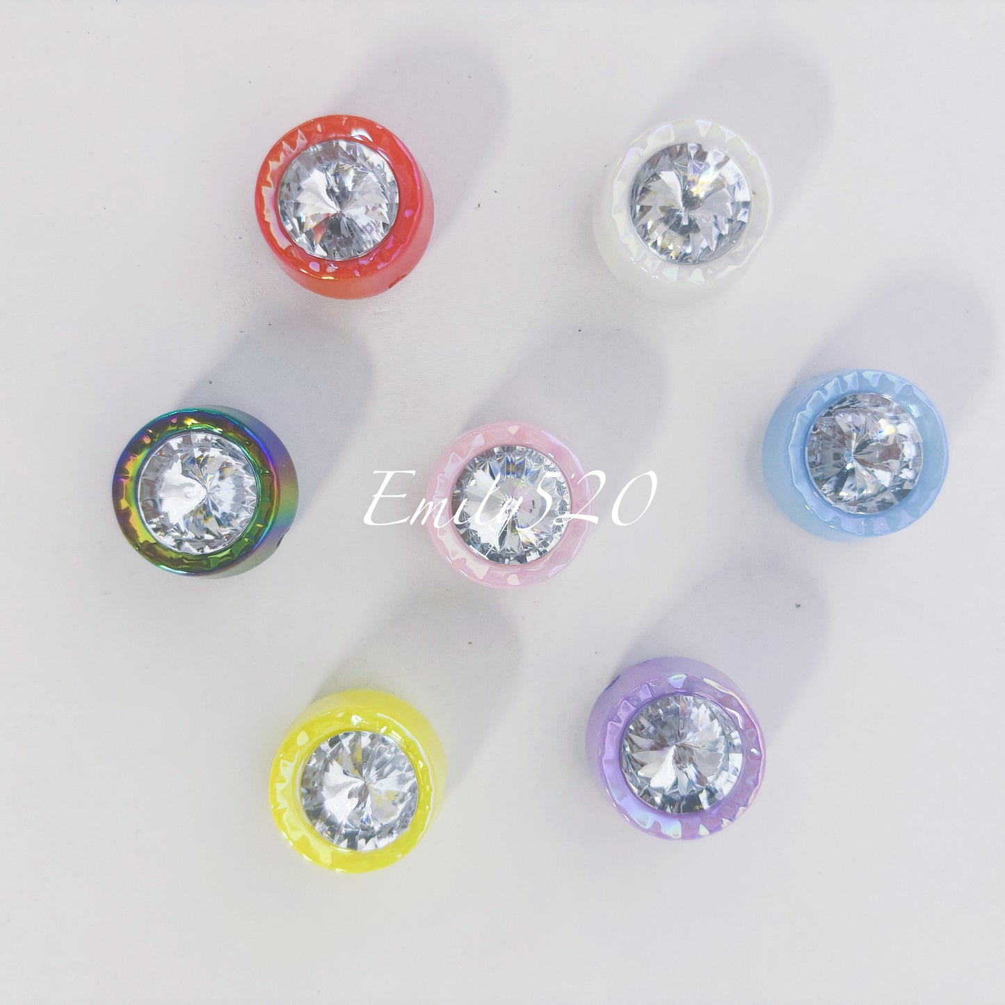 【C360】💎Big Water Diamond Acrylic Beads 21*21 MM