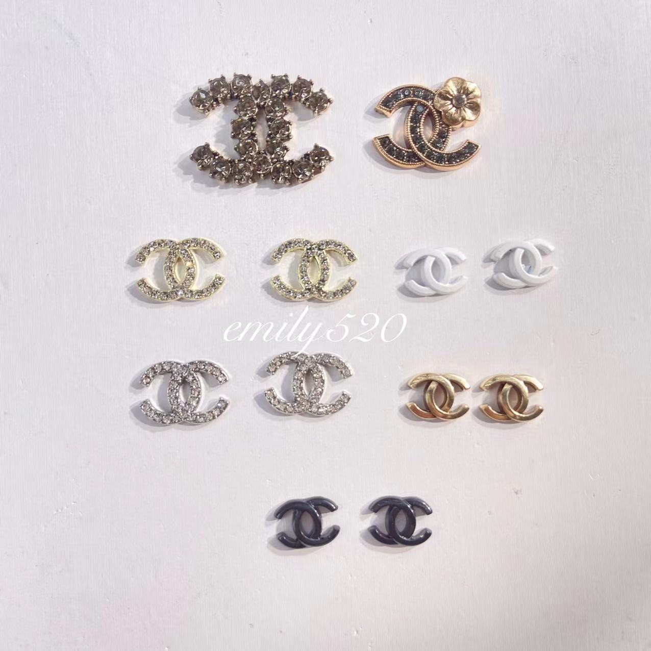 👍【A001】New!🌟 Luxury Metal Logo Collection(CC/LUV/CD...)