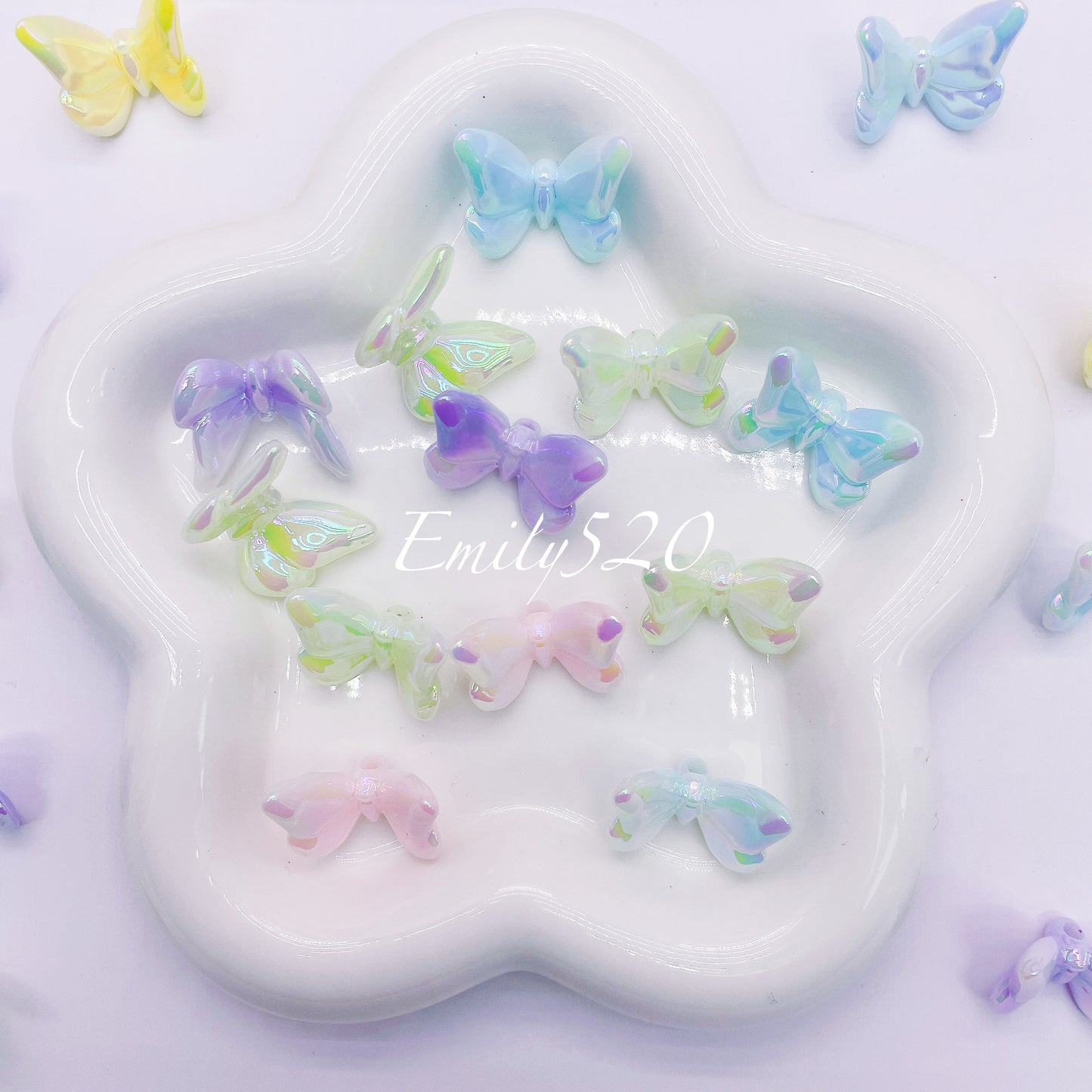 【C281】🦋Luminous Starry Butterfly Beads