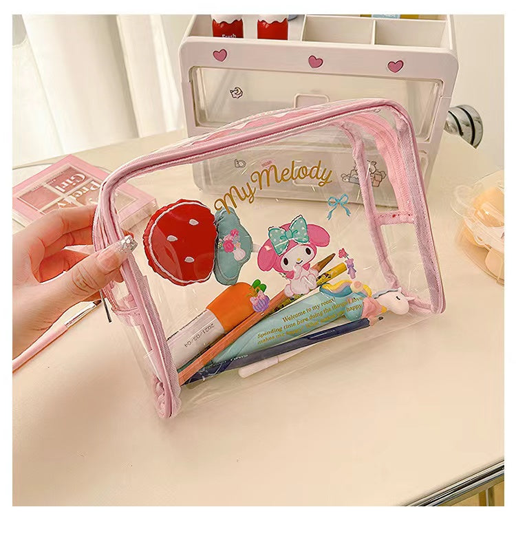 【A418】 👝 Sanrio Transparent Make Up Storage Bag