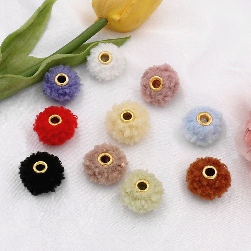 【C256】1.28-Restock🐇 Plush Rond Beads For DIY