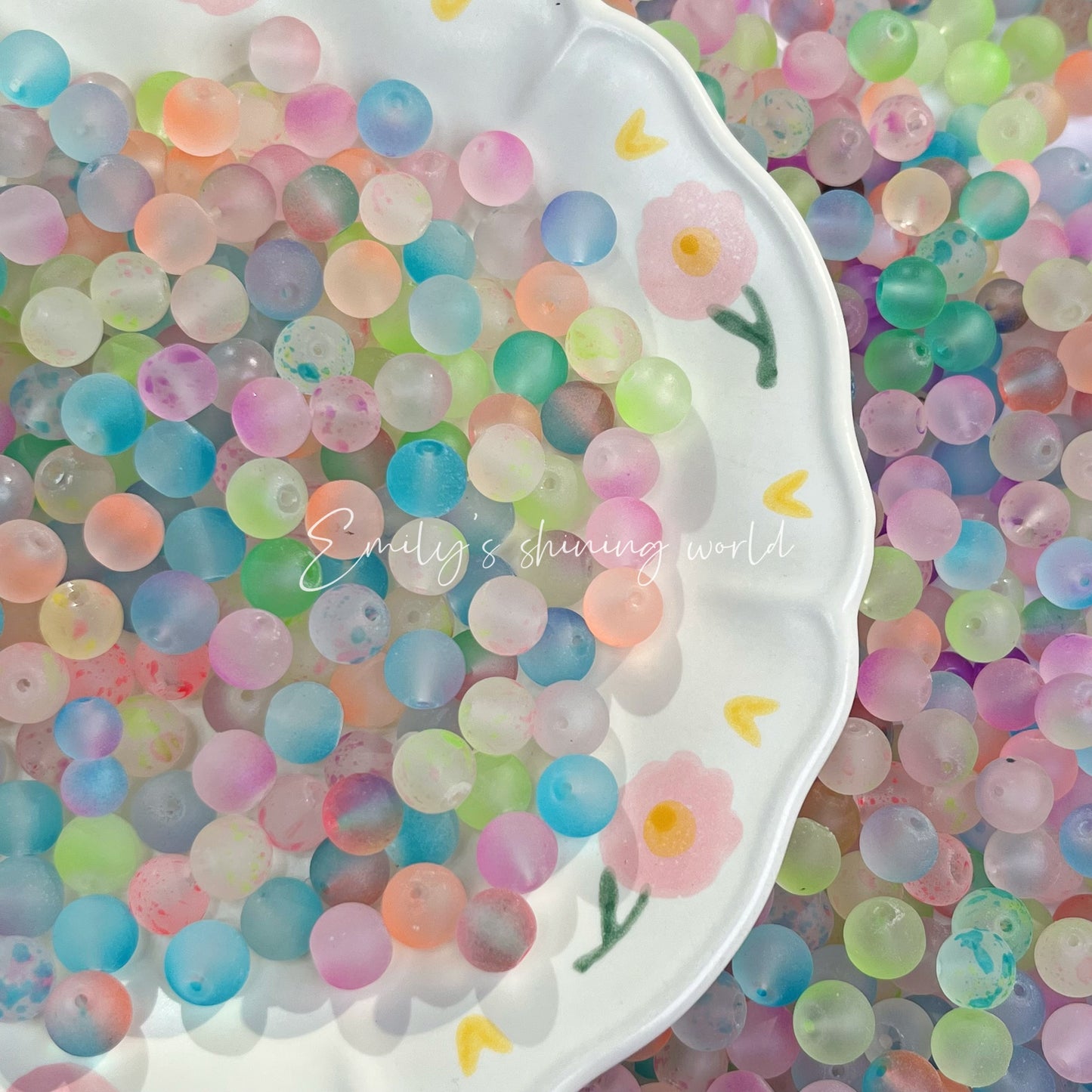 【U009】1.1-Updated🌟Matte Luminous Glass Bead for Diy