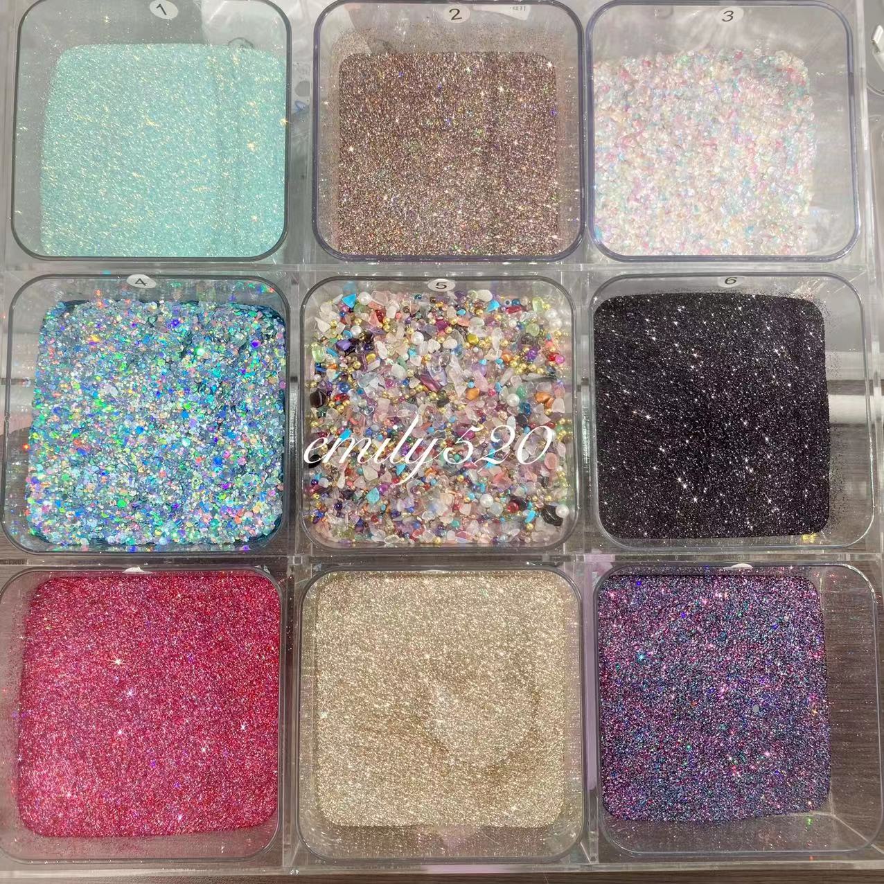 【C138】✨ Magic Powder Colorful Glitter Nail Art and Diy Accessories