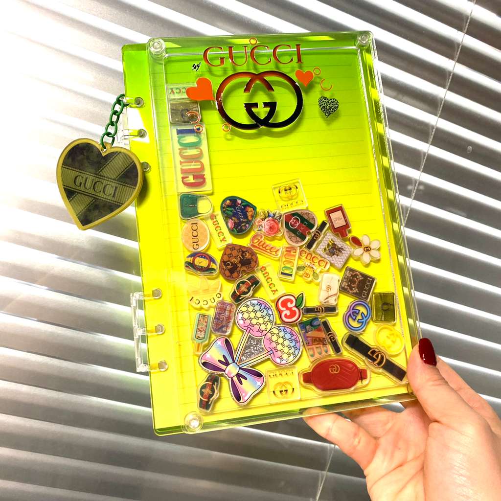 【HHH】Gradient  Shaker Acrylic  Notebook A5/A7( with Paper)