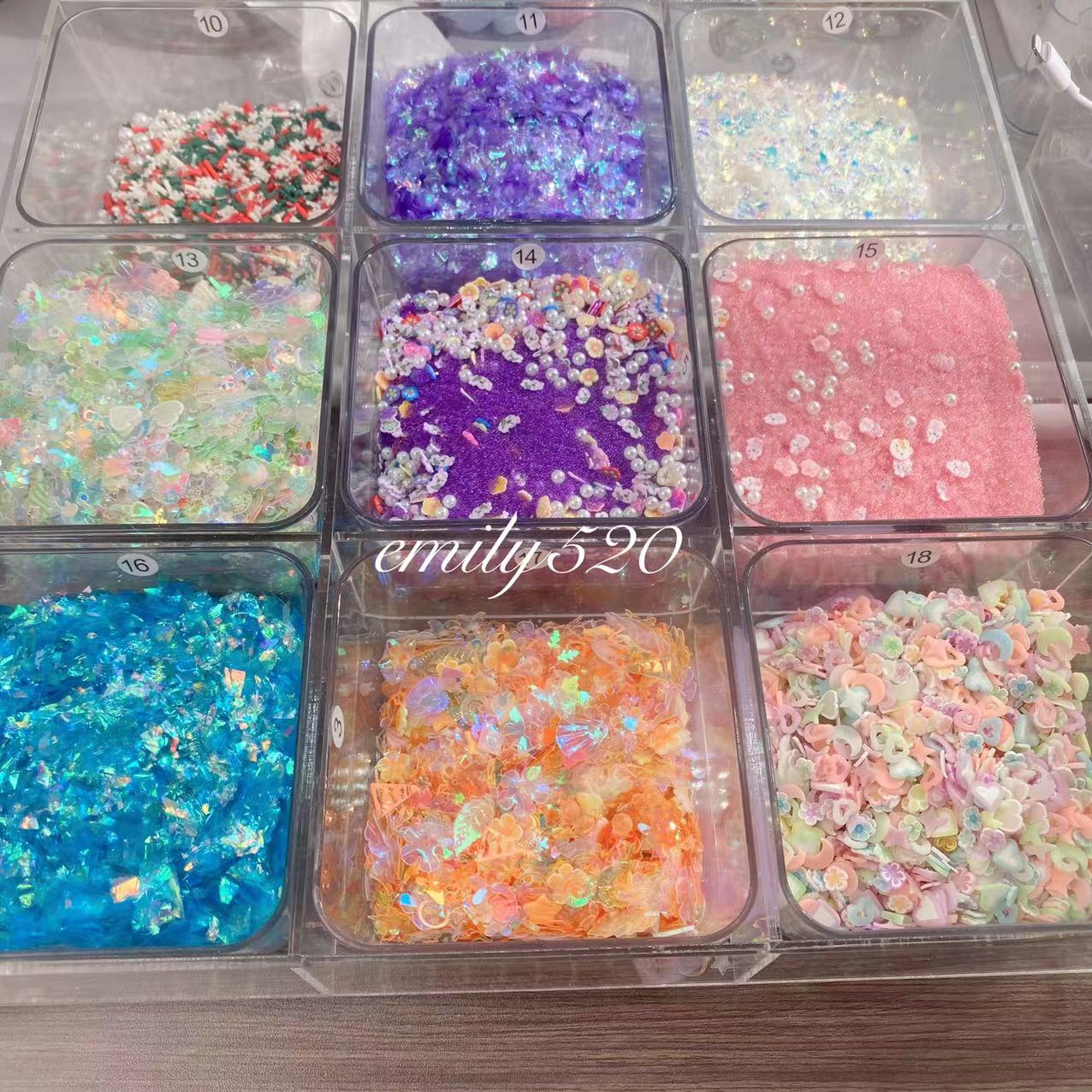 【C138】✨ Magic Powder Colorful Glitter Nail Art and Diy Accessories