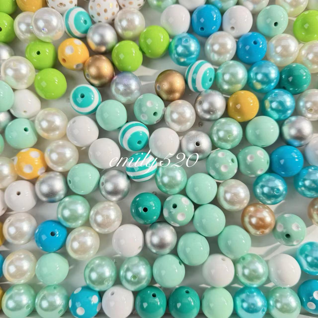 【C240】👍20MM アクリルビーズミックス（6色）