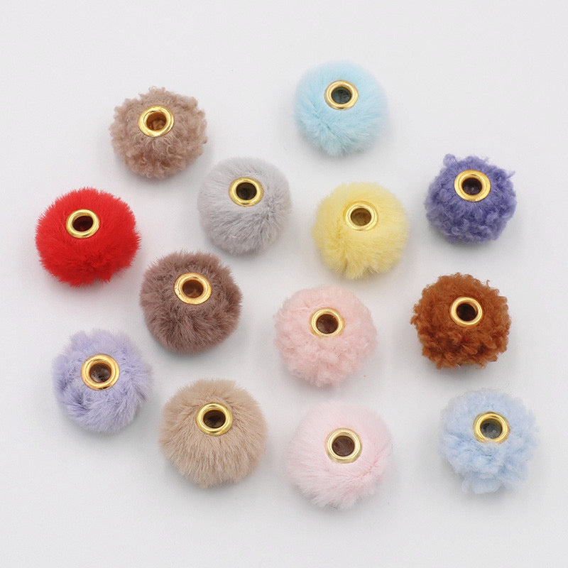 【C256】1.28-Restock🐇 Plush Rond Beads For DIY