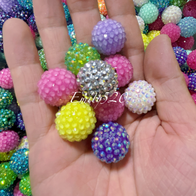 【C353】🔥5.30 Updated!🍰 Jelly Shinny Beads 20MM Mix For DIY